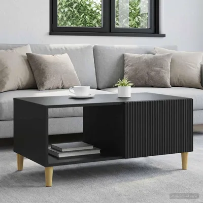 Immagine prodotto di vidaXL Tavolino da salotto Nero 90 x 50 x 40 cm in materiale derivato dal legno
