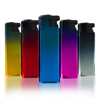 Produktbild von 5 Stück Sturmfeuerzeug Rainbow Metallic Farben Nachfüllbar
