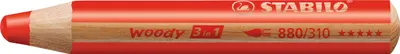 Produktbild von STABILO Multitalentstift woody 3 in 1 rund rot