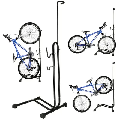 Image de Support de vélo Rallex, support de réparation pour vélo, compatible avec les roues de 16 à 27 pouces, pliable, modèle haut