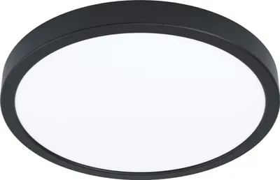 Produktbild von EGLO LED Deckenleuchte Fueva 5, Ø 28,5 cm, Aufbauleuchte aus Stahl und Kunststoff Leuchtfläche, Deckenlampe in Schwarz, Weiß, Aufbaulampe warmweiß
