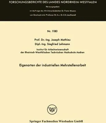 Obrázok produktu pre Eigenarten der industriellen Mehrstellenarbeit