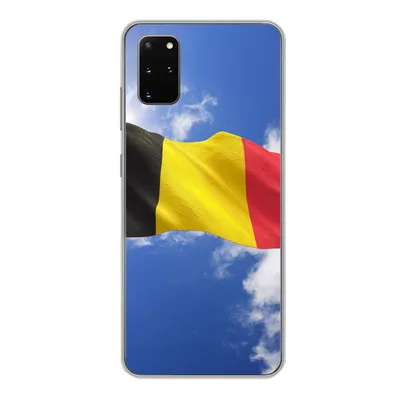 Produktbild von MuchoWow® Handyhülle Schutzhülle Hülle für Samsung Galaxy S20 Plus Die Flagge Belgiens weht am Himmel Silikon Softcase Handy Hülle - Hartschale
