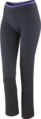 Produktbild von SPIRO S275F | Damen Fitness Hose + Komfortable Passform - Farbe: Black/Lavender - Größe: XS (8)