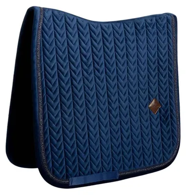 Produktbild von Kentucky Horsewear Dressurschabracke Velvet Mini Pearls Schabracke Navy Full