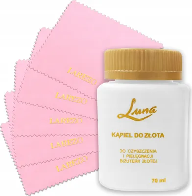 Image de Set Liquide + 5 Chiffons Pour Polir Les Bijoux En Or Or