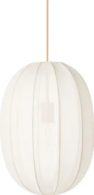 Zdjęcie produktu dla BELIANI Lampa sufitowa wisząca biała nylonowy klosz wygląd nowoczesny do salonu sypialni