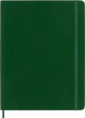 Immagine prodotto di Moleskine Classic Notebook, Taccuino con Pagine Bianche, Copertina Morbida e Chiusura ad Elastico, Colore Verde Mirto, Formato XL 19 x 25 cm, 192 Pagine