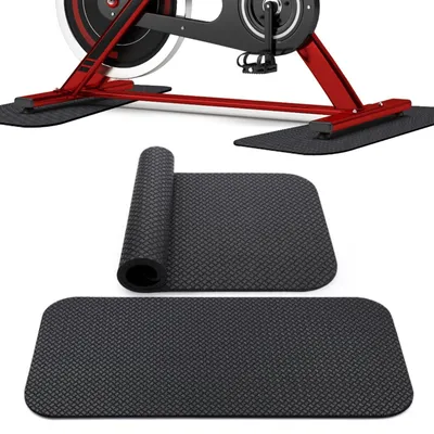 Imagen del producto de Alfombrilla protectora para equipos de fitness, 28 x 70 cm, 6 mm de grosor, resistente a impactos y que reduce el ruido