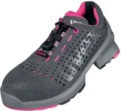 Image de chaussures de sécurité uvex 1 ladies perforées S1 gris/rose taille