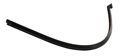 A black dishwasher door seal or gasket is shown against a white background.