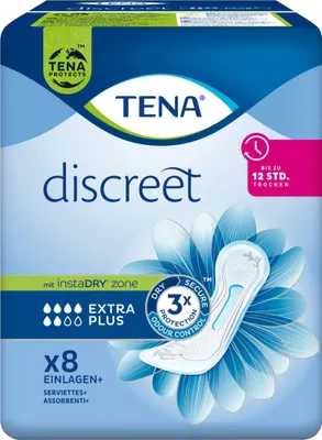 Zdjęcie produktu dla Tena Wkladki urologiczne Extra Plus, 8 sztuk (PRODUKT Z NIEMIEC)