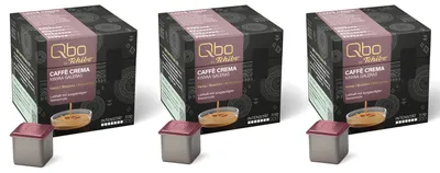 Produktbild von Tchibo Qbo Caffè Crema Kinyaa Galeras Premium Kaffeekapseln, 81 Stück - 3x27 Kapseln (Caffè, Intensität 7/10, lebhaft und beerig), nachhaltig & aus 70% nachwachsenden Rohstoffen¹