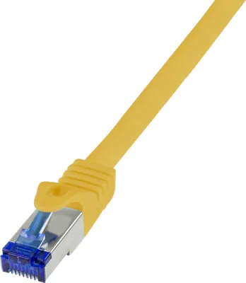 Produktbild von LogiLink Professional C6A057S Kabel krosowy LogiLink Ultraflex, Cat.6A, S/FTP, 2,0 m, żółty