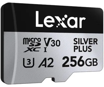 Obrázok produktu pre Lexar Professional SILVER PLUS, 256 GB, MicroSDXC, Trieda 3, UHS-I, 205 MB/s, 150 MB/s