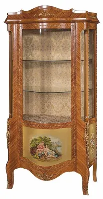 Obrázek produktu pro Casa Padrino barokní vitrína hnědá / zlatá / mosazná v. 200 cm - vyrobeno v Itálii