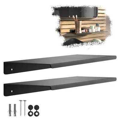 Produktbild von SOTECH Wandregal HOVER-IV 350 x 130 x 30 mm schwarz (2 Stück)