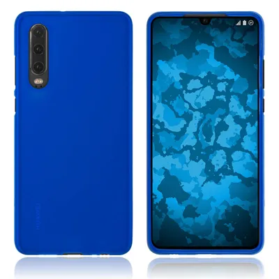 Produktbild von PhoneNatic Case kompatibel mit Huawei P30 - blau Silikon Hülle matt Cover