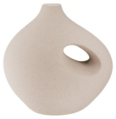 Obrázok produktu pre Gilde Vase, "Radon", keramika, béžová, sivá, dĺžka 11,5 cm, šírka 21 cm, výška 21 cm, kód 32573, EAN 4063387325735, 2 kusy (2 kusy v rôznych odtieňoch)
