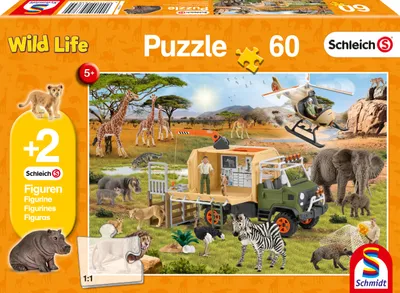 Produktbild von Puzzle 60T. Schleich Tierrettung