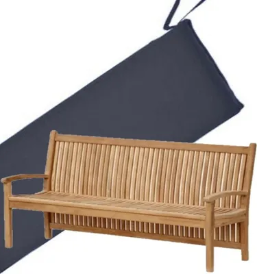 Produktbild von Teako Design Bankauflage Pescara 180x54x5 cm Polyester schwarz