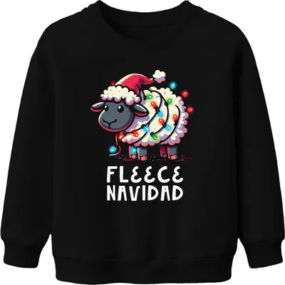 Zdjęcie produktu dla Polar Navidad Sheep Fairy Lights - świąteczny prezent na Boże Narodzenie Uni Kids Christmas Jumper, czarny, 104