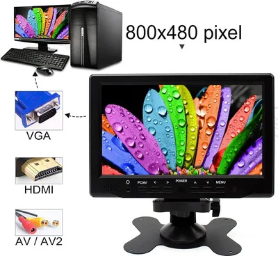 Obrázek produktu pro Přenosný mini 7 Inch HDMI VGA Displej LCD displej