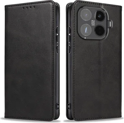 Produktbild von Handyhülle für Xiaomi 15T Pro Kunstleder Flip Cover Hülle Handytasche Case Kartenfach Farbe: Schwarz