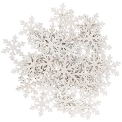 Produktbild von Streudeko Schneeflocke weiß 48 Stück 20x23 mm