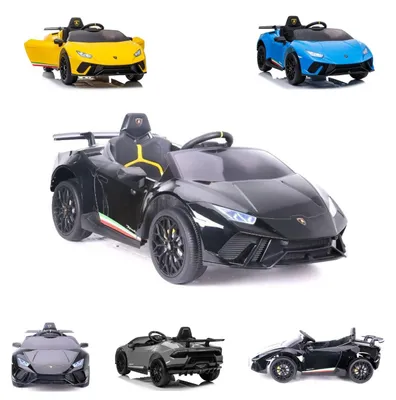 Produktbild von ES-Toys Kinder Elektroauto Lamborghini Huracan EVA-Reifen Scheinwerfer Bluetooth schwarz