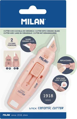 Produktbild von Milan Cutterstab mit Keramikklinge 2 Positionen austauschbar rosa Blister