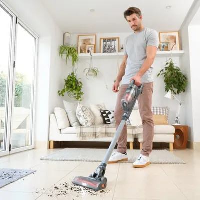 Immagine prodotto di Black & Decker BHFEA18D1 scopa elettrica Aspirapolvere a bastone 2 in 1 Batteria Secco Senza sacchetto Grigio 2 Ah