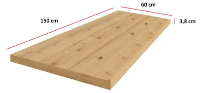 Produktbild von Küchen Arbeitsplatte 150cm 38 mm Küchenzeile Küchenblock Eiche Artisan Eko Stilo