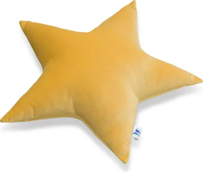 Produktbild von Pepi Kuschelkissen in Sternenform - Handgenäht Antiallergenes Sternkissen 50×50 cm weiches Kinderkissen Dekokissen für Babys Plüschstern - Star Honey