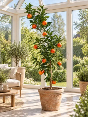 Immagine prodotto di Tarocco Meli, arancia rossa, altezza 100–120 cm – Albero di arancio (Citrus sinensis) ideale per terrazzi, balconi e serre invernali