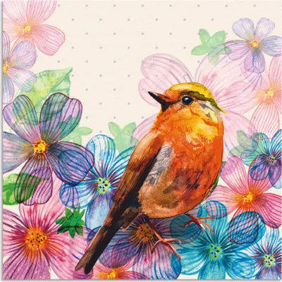 Produktbild von ARTland Wandbild Alu für Innen & Outdoor Florale Karte im Retro Design Größe: 30x30 cm