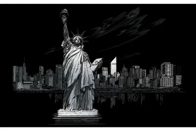 Produktbild von PRACHT Kratzbild Freiheitsstatue 29x39cm