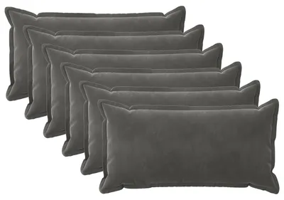 Produktbild von vidaXL Kissen mit Kissen HOUTEN 6 Stk. Dunkelgrau Samt