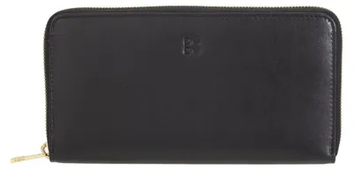 Produktbild von Damen Brieftasche in Schwarz mit mehreren Fächern für Karten, Geldscheine und Münzen
