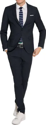 Produktbild von WhiteBros - Slim Fit - Herren Anzug in Schwarz oder Blau, Luigi A/Elio (142000), Farbe:Blau(10), Größe:28
