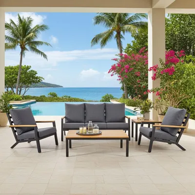 Produktbild von Lesli Living Lounge-Set Donnan anthrazit/grau