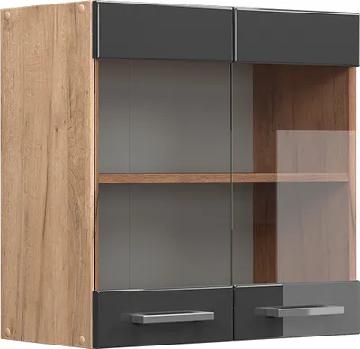 Produktbild von Küchenglasschrank Vicco R-Line Anthrazit Hochglanz 60 cm, Model 37489