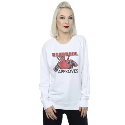 Produktbild von Marvel - "Approves" Sweatshirt für Damen BI16173 (L) (Weiß)