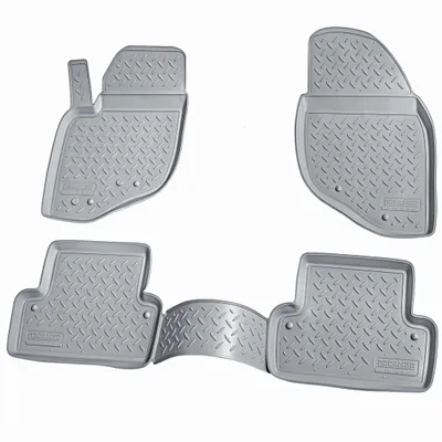 Immagine prodotto di Tappetini in gomma 3D per Volvo S60, anni 2000-2009, grigi, su misura con bordo