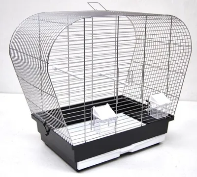 Produktbild von Vogelkäfig Vogelheim für Sittiche chrom schwarz 60 cm