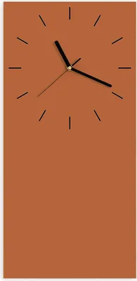 Produktbild von Wanduhr aus Glas mit Motiv Brauner Hintergrund- 30 x 60 cm - inkl. Aufhängesystem