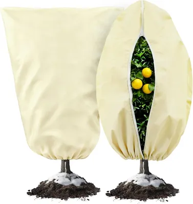 Obrázek produktu pro Ochranné obaly pro zimní rostliny, prodyšná textilie, 80 x 120 cm, 2 kusy, vhodné pro rostliny v květináčích