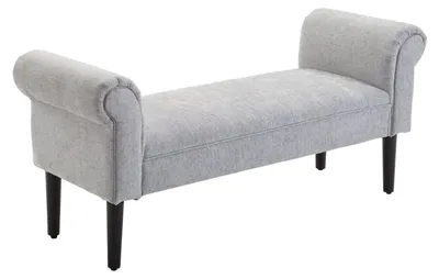 Productafbeelding van Gevloerde Bank - Loungekruk - Bedbank - Zitbank - Loungebank - Linnen Stof - Comfortabele Foam Vulling