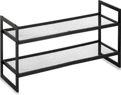 Produktbild von ZELLER Schuhregal 17192 aus Metall, schwarz, stapelbar / Stapelregal