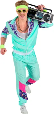 Produktbild von Kostüm Outfit Sportler Trainingsanzug DISCO 80er XL